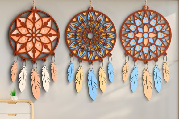 3d Dream Catchers Layered Svg BUNDLE