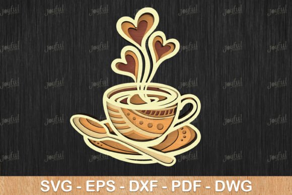 Coffee Cup with Hearts SVG: A Charming Design Asset