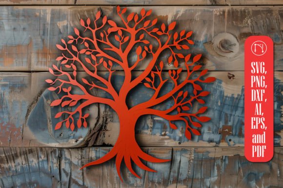 Elegant Tree Laser Cut SVG Wall Art for Your Home