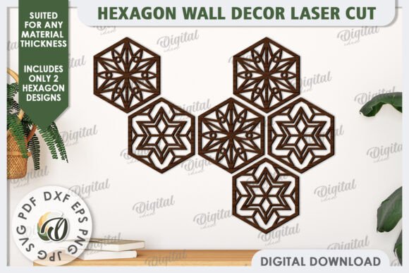 Elevate Your Space with Hexagon Wall Decor Laser Cut