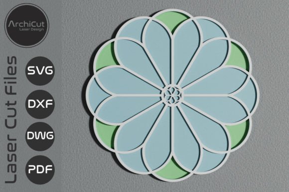 Floral Decor Art Hanging SVG Laser Cut Design