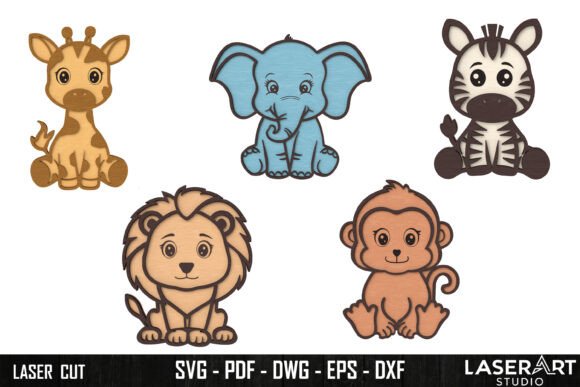 Jungle Safari Animals Laser Cut Bundle