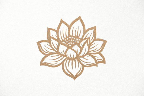 Lotus Flower SVG Laser Paper Cut Files: Elegant Design