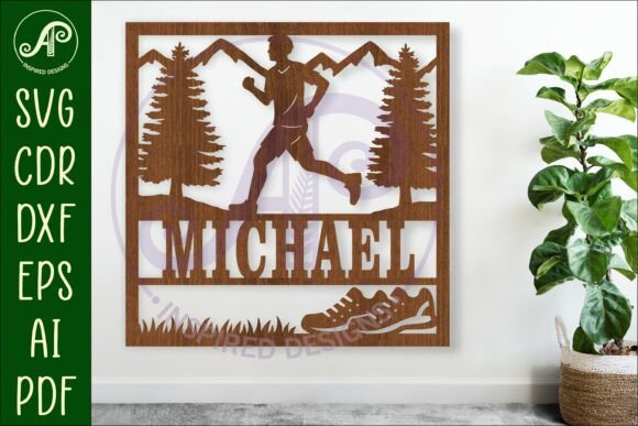 Runner, Male Running Themed Named Sign
