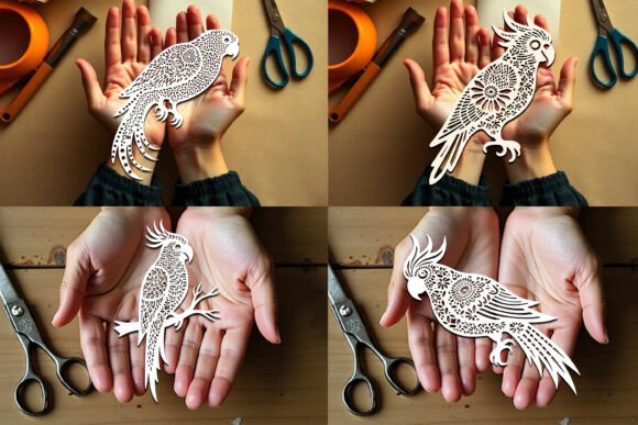 Stunning Paper Cut Parrot Bird SVG Bundle for Designers