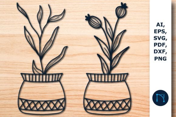 Wildflower in Flower Pot Bundle SVG for Crafters